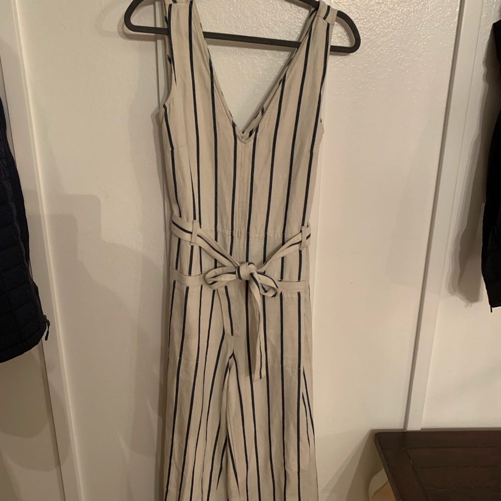 ⭐️SOLD⭐️Madewell pinstripe jumpsuit sz small - Picture 5 of 5